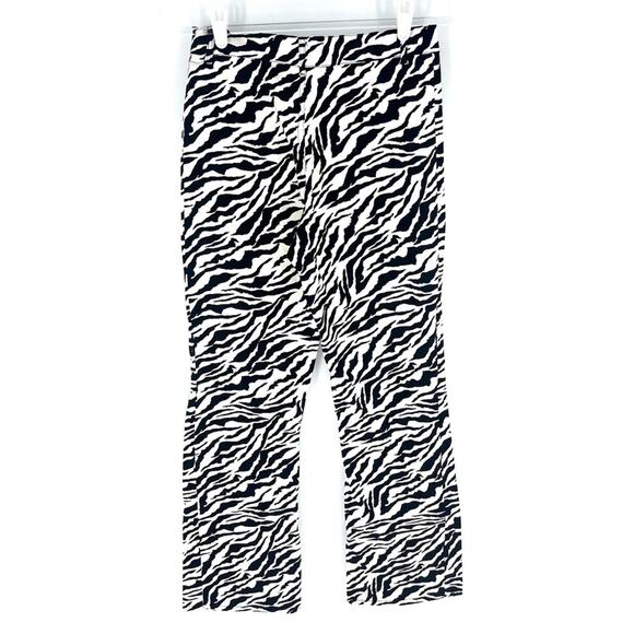 Motel Rocks Zoven 90s Zebra Print Flare Trousers Size Small - Picture 4 of 10